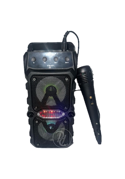 Karaoke Bluetooth Hoparlör Taşınabilir Kablosuz Usb Subwoofer Rgb Işık Fm Sd Mikrofonlu Ses Bombası