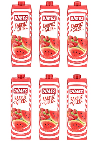 Dimes Karpuz Ve Çilekli İçecek 1 Lt X 6 Adet