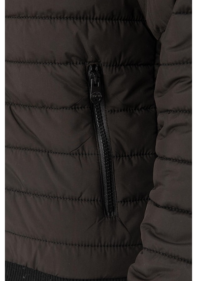 Maraton Sportswear Regular Erkek Hakim Yaka Takma Kol Outdoor Siyah Mont 21741-siyah Siyah