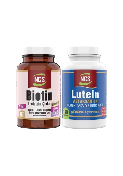 Lutein 15 Mg Astaxanthin 180 Tablet Biotin 180 Tablet Çinko