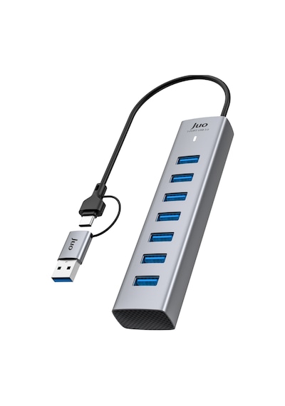 Juo Type-c Ve Usb-a 7 Portlu 7 Usb 3.0 5gbps Usb Hub Çoklayıcı Dönüştürücü