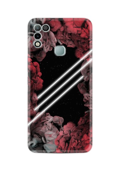 Infınıx Hot 11 Play Kılıf Silikon Desen Özel Seri Flowers Line 1732