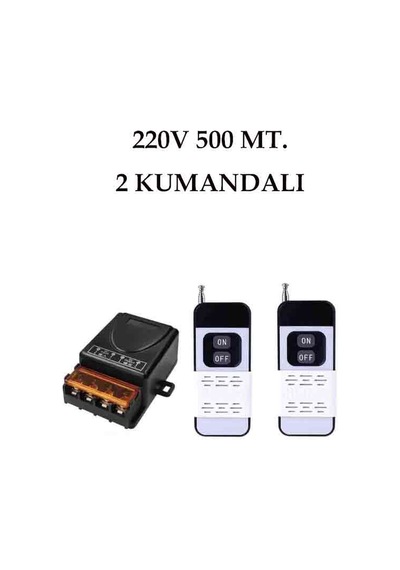 Lavat 500 Metre Mesafeli Ac 220v 30a 2 Kumandalı Röle Kutusu 433 Mhz Radyo Frekanslı