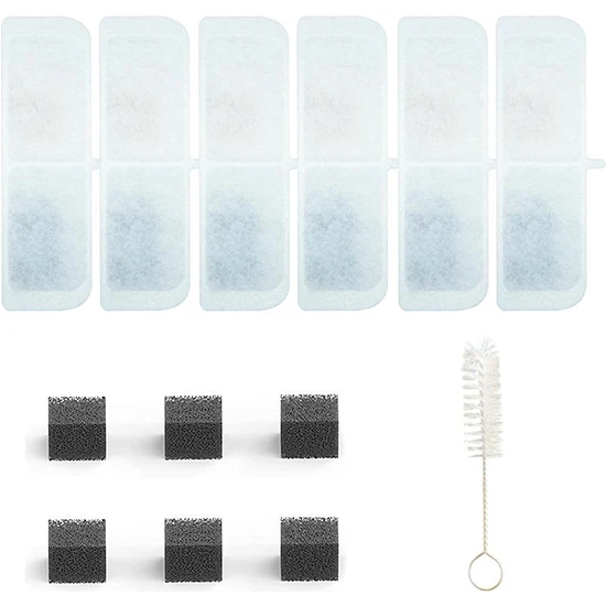 Haustier Filtre- WF001-WF004 Otomatik Su Sebili Uyumlu 6lı Set
