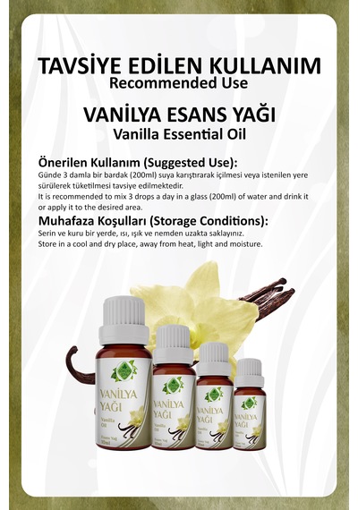Vanilya Yağı Vanilla Essential Oil 10 Ml.