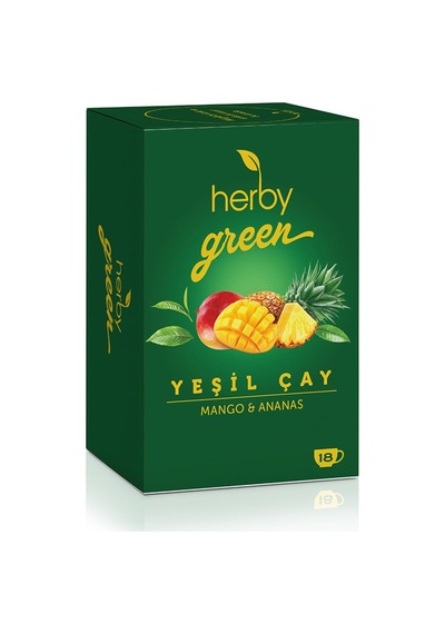 Herby Yeşil Çay Mango & Ananas 18'li 27 G - 8 Adet Tarı
