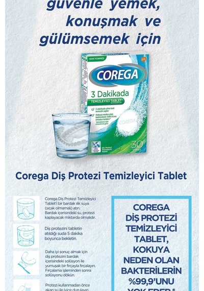 Pazarız Diş Protez Temizleyici 30 Tablet 2 Adet