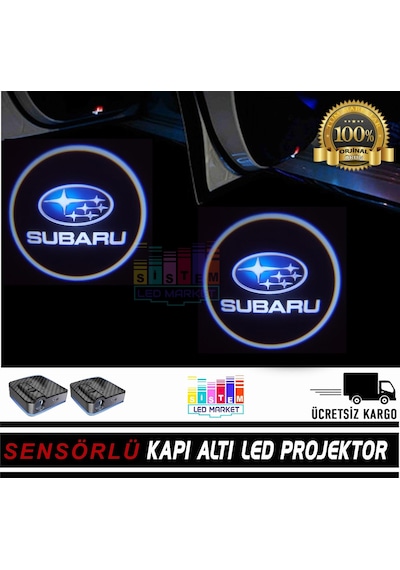Subaru Araçlar İçin Pilli Yapıştırmalı Kapı Altı Led Logo