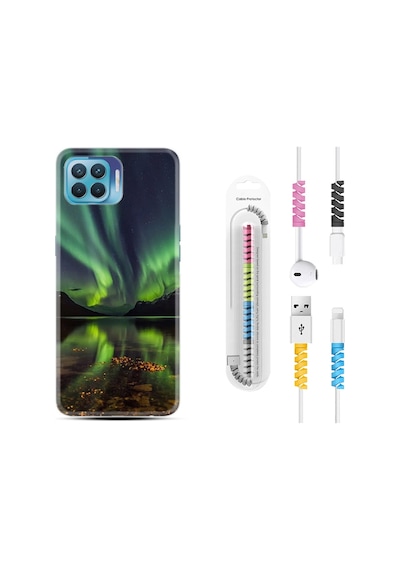 Oppo Reno 4 Lite Kilif Kablo Koruyuculu Kuzey Isiklari 1327 544143722