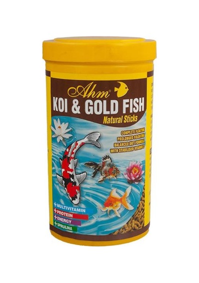 Ahm Koi Gold Fish Natural Sticks Japon Balığı Yemi 1000 Ml