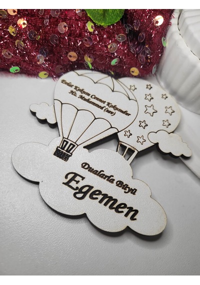 Uçan Balon Bebek Hediyelik Mdf Magnet 20 Li Çok Renkli