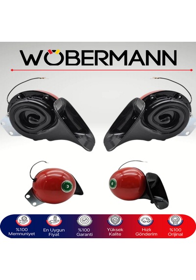 Wöbermann Çiftli Çat Çat Oto Korna Seti 12v Yüksek Sesli Araç Korna