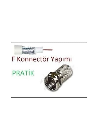 Ef Vida 50 Parça Uydu Konnektör Rg-6-f 5615 0.2 MM