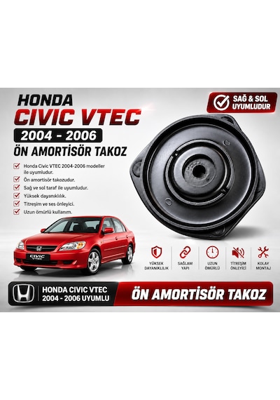 Honda Civic Vtec 2004-2006 Ön Amortisör Takozu 1 Adet Sağ / Sol Uyumlu