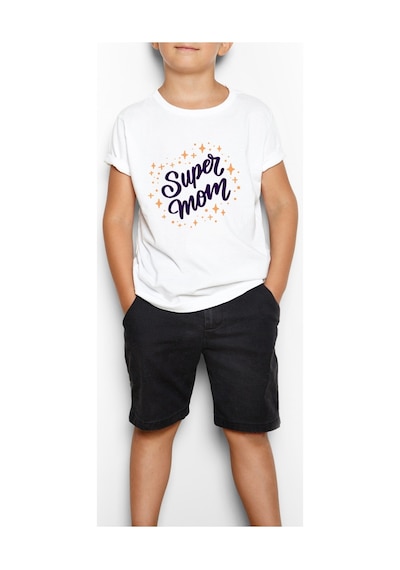 Tshirthane Super Mom Anneler Günü Çocuk Tişört 001