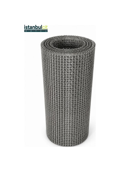 İstanbul Çit Metal Kafes Tel 1,00 Mm 10x10 Mm Göz Aralığı Kaynaklı Bahçe Çiti Ve Kafes Teli Galvaniz