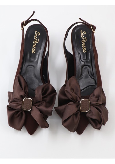 Nesilshoes Nesil Shoes Peri 3312 Kahve Saten Kadın Sandalet