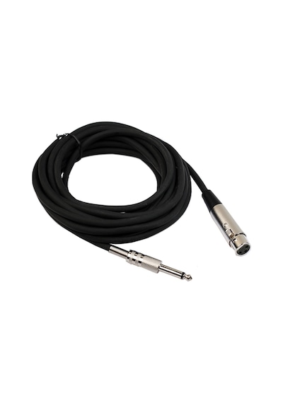 3 Pin XLR Dişi to 6.35mm Mono Erkek Mikrofon Ses Kablosu 5Metre