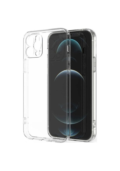 Apple Uyumlu iPhone 12 Pro Max Kılıf Şeffaf Yumuşak Silikon Kamera Korumalı Yüksek Kalite Turuncu