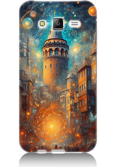 Samsung Galaxy J7 Uyumlu Galata Da Işık Yolculuğu Desenli Silikon Kılıf Çok Renkli