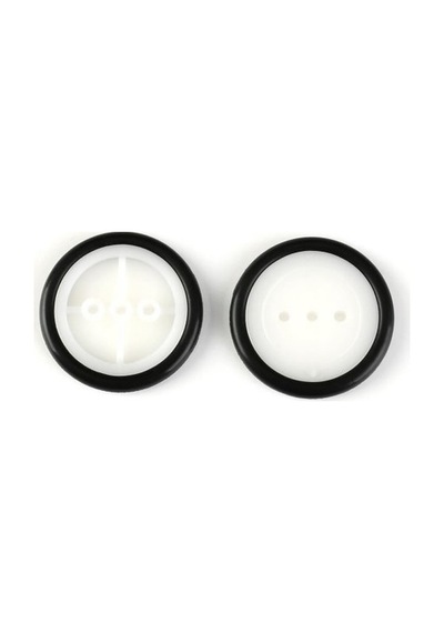 5 Adet 29mm Çap Mini Plastik Rubber Tekerlek 2mm Mil Uyumlu