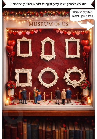 Beyaz Mini Çerçeveler 6 Lı Set Museum Of Us Mini Müze Konseptli Sevgililer Günü Hediyesi Beyaz - 836275270
