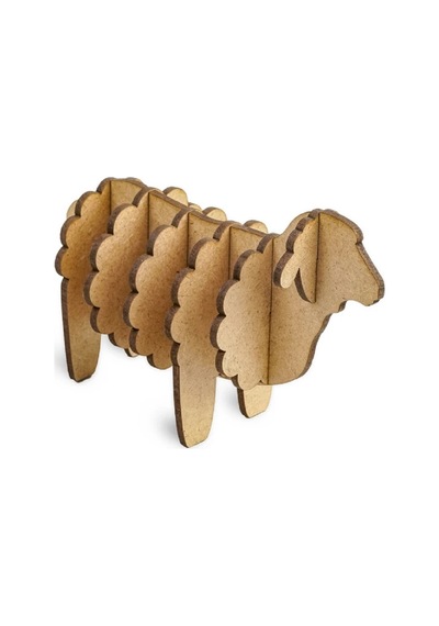 Maket 3d Ahşap Maket Kuzu Ahşap Boyama Maketi Kuzu Eğitici Oyuncak Kuzu