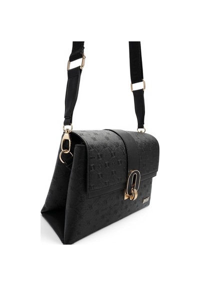 Silver & Polo Silver Polo Siyah - Siyah Logolu Kadın Çapraz Çanta Sp1287