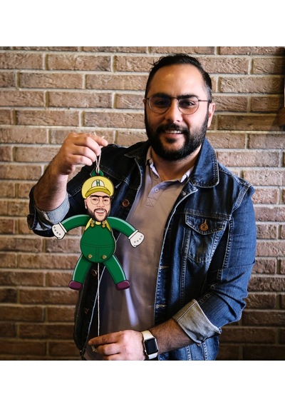 Kişiye Özel El Yapımı Ahşap Hareketli Eğlenceli Kukla
