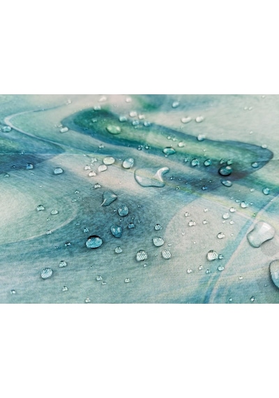 Banyo Perdesi 1x180x200 Tek Kanat Duş Perdesi Halka Hediyeli Duşakabin Perdesi Green Marble Çok Renkli