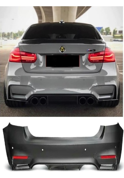 BMW F30 2014-3.SERİ BOYASIZ PLASTİK M3 ARKA TAMPON