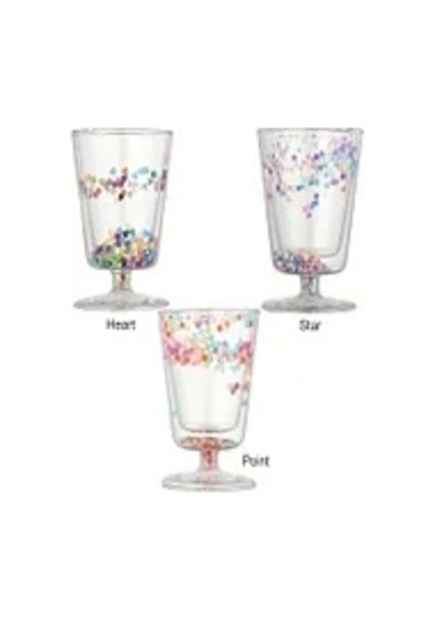2'li Çift Cidarlı Yıldızlı Ayaklı Retro Stil Bardak Magnolya Sunum Kasesi Ve Kahve Bardağı 350 Ml S Yıldızlı