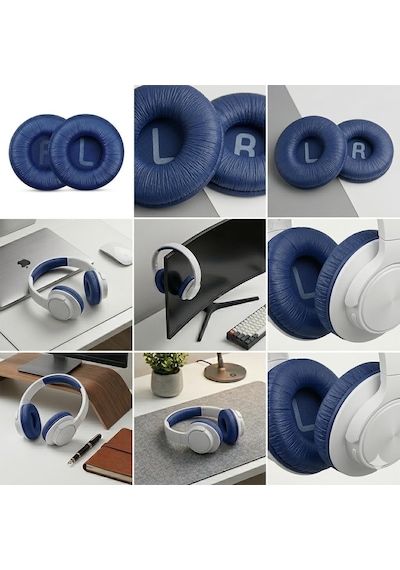 Lexroo Twistify Jbl Ile Uyumlu Kulaklık Pedi Süngeri -mavi- T500bt 510bt 520bt T560bt T600bt T450bt