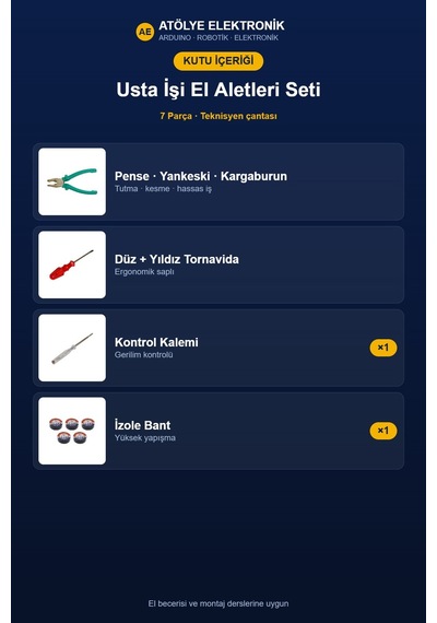 Usta İşi El Aletleri Seti - 7 Parça