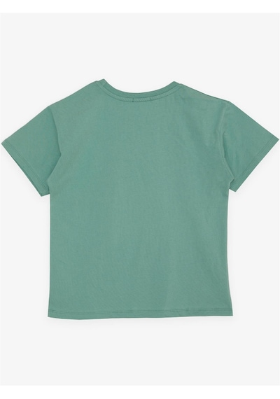 Breeze Girls & Boys Erkek Çocuk Tişört Yazı Baskılı 5-10 Yaş, Mint Yeşili-mint Yeşili Mint