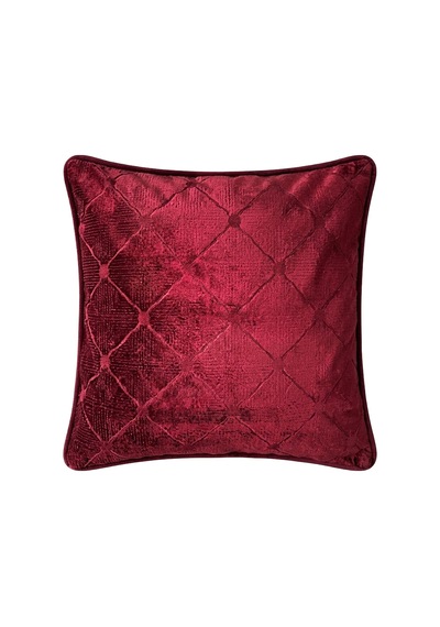 "héritage" Kadife Dokulu Kırlent Kılıfları - 45x45 Bordo