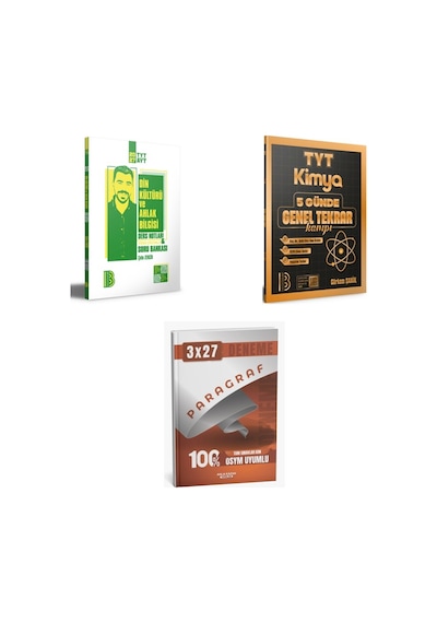 2027 2027 Benim Hocam Tyt Din Kültürü Ve Ahlak Bilgisi Konu + Tyt Kimya Günde Genel Tekrar Kampı Konu 3'lü Set