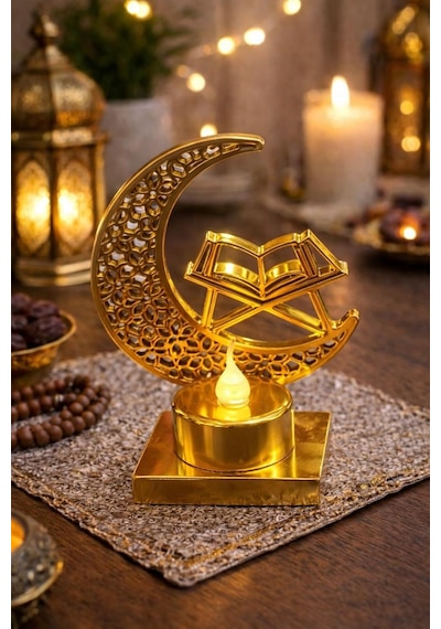 Gold Yeni Pilli Led Işık, Askılı Fener Süsü Sarı Işıklar Peri Işıkları Aydınlatmalı Şerit Led Ramazan Sü Diğer