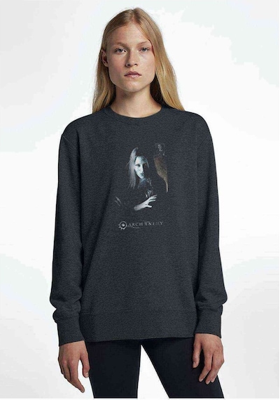 Arch Enemy Baskılı Füme Antrasit Kadın Sweatshirt