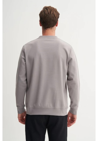Cazador 53290 Erkek Bisiklet Yaka Sweatshirt Gri