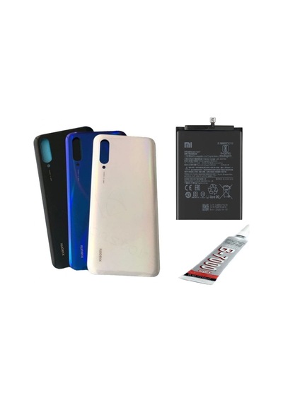 Mi9 Lite Arka Batarya Kapağı ,batarya Ve B7000 Yapıştırıcı Mavi Diğer