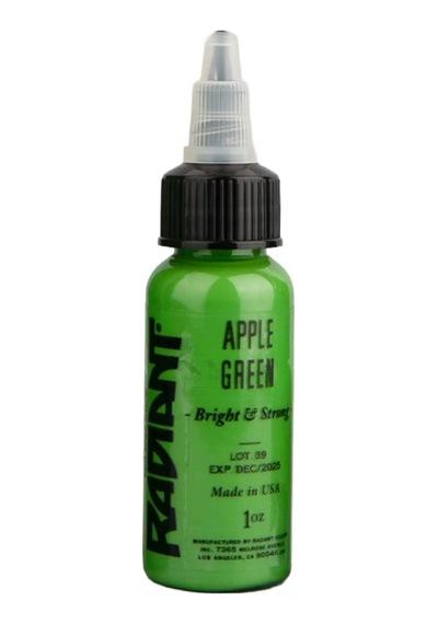 Apple Green Radiant Dövme Boyası 30ml Canlı Elma Yeşili Profesyonel Tattoo Ink