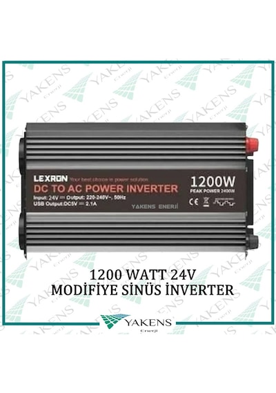 Lexron 1200 W 24V Modifiye Sinüs İnverter 1200 Watt 24 Volt-220V