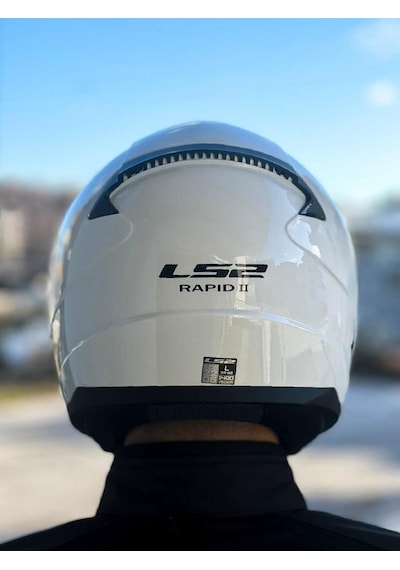 LS2 Rapid 2 Siyah Vizörlü Beyaz Kask