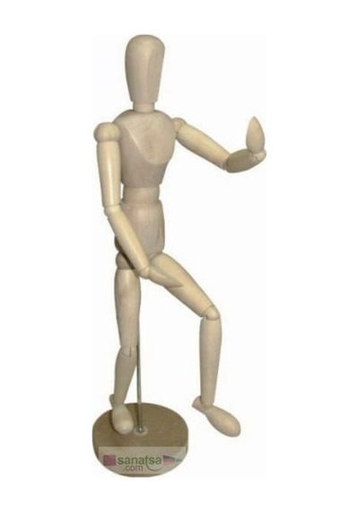 Ahşap Model Mankeni Insan Figürü 20 Cm