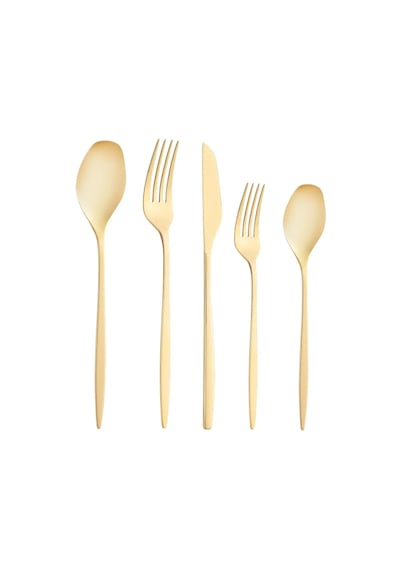 Emsan Alisa Parlak Gold 60 Parça 12 Kişilik Çatal Kaşık Bıçak Takımı