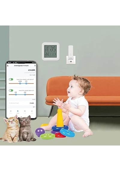 Dijital Isı Ve Nem Ölçer - Bluetooth Bağlantılı, Lcd Ekran