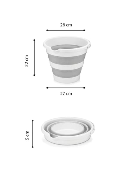 Pratik Katlanabilir 6lt Akordiyon Kovası, Pratik Katlanabilir Banyo Araba Yıkama Su Kovası 6 Lt Renkli