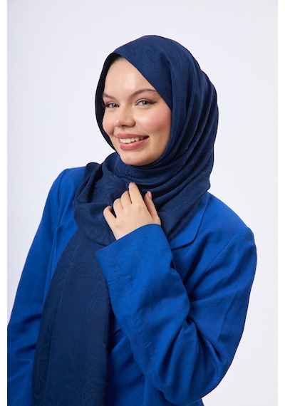 Mirsoy Scarf Velora Modern Desen Şal Lacivert