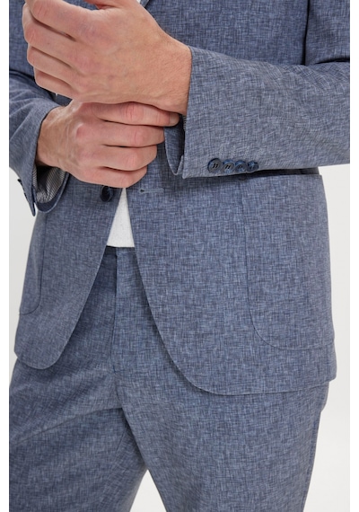Ac&co Erkek Lacı Slim Fit Mono Yaka Beli Bağlamalı Desenli Takım Elbise